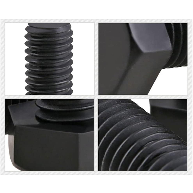 Boulons hexagonaux en acier allié de qualité 12.9, finition en oxyde noir, filetage complet, filetage grossier, boulons à tête hexagonale UNC