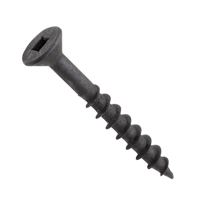 Norme DIN Robertson SQUARE DRIVE PLAQUÉ OXYDE NOIR Vis à bois à tête plate