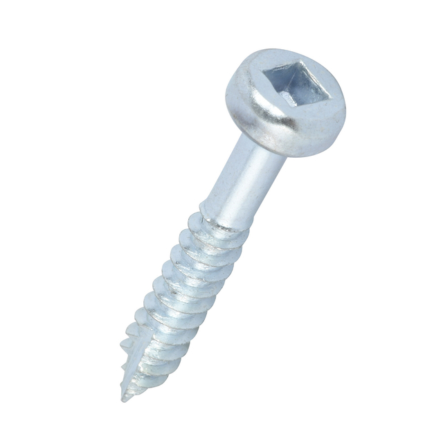 Vis à trou de poche à tête cylindrique à filetage grossier zingué à entraînement carré