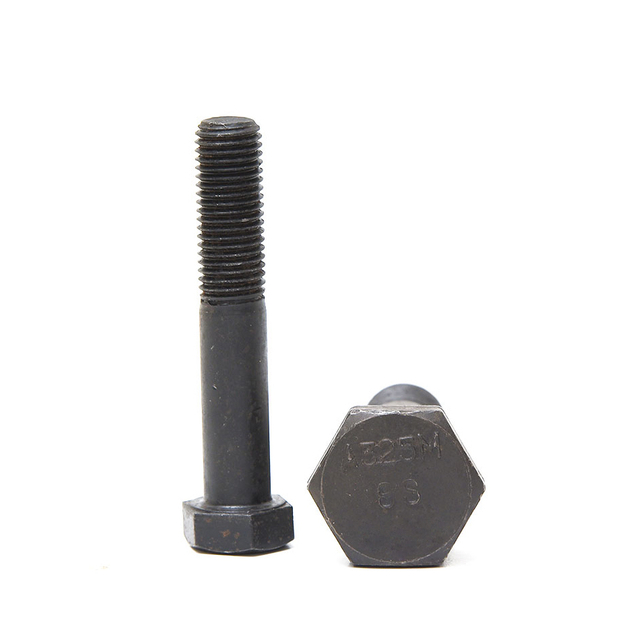 Commerce de gros DIN931 demi-filetage boulon hexagonal noir Grade 8.8