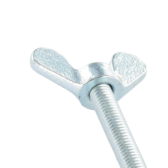 Boulon d'aile de pouce de tête de papillon en acier de fonte malléable plaquée zinc DIN316