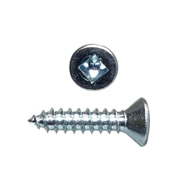 Vis à aggloméré à tête plate fraisée zinguées à entraînement carré