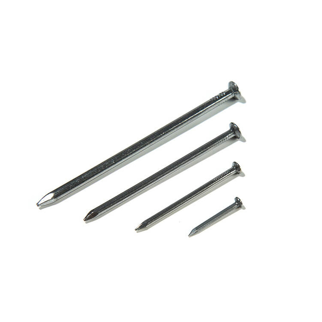 Clous communs à tige lisse en acier brillant galvanisé Q195 Q235 en acier à faible teneur en carbone de haute qualité