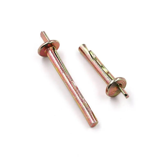 Ancre de plafond à entraînement par marteau plaquée zinc jaune en acier au carbone