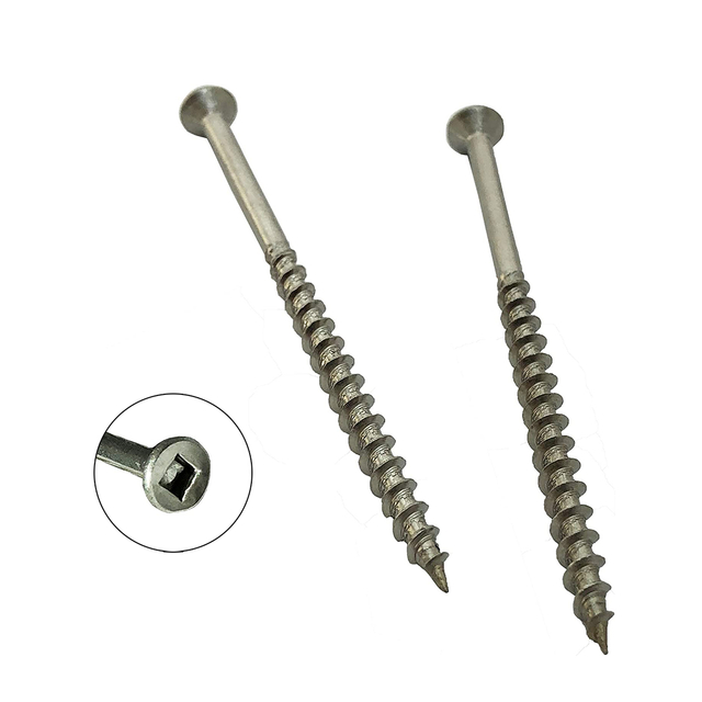 La plate-forme en bois de tête de clairon d'entraînement carré visse le type 17 d'acier inoxydable de catégorie marine 316