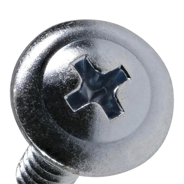 Vis autoperceuses galvanisées d'acier au carbone de tête de botte modifiée par gaufrette d'entraînement de Phillips