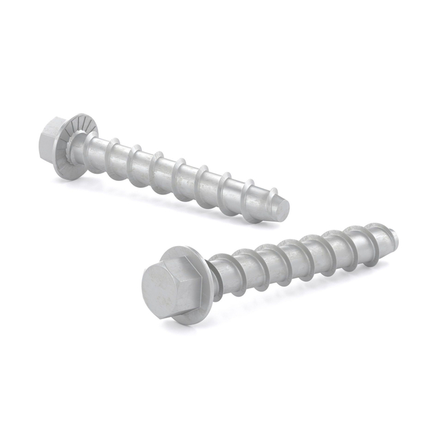 Ancre concrète galvanisée de vis de tête de bride de sortilège de vis de maçonnerie en béton résistante