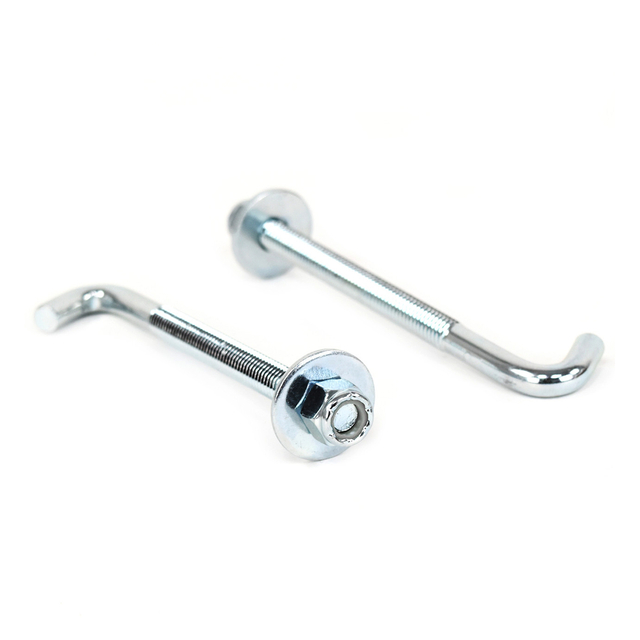 Boulon J à gros filetage zingué avec écrou