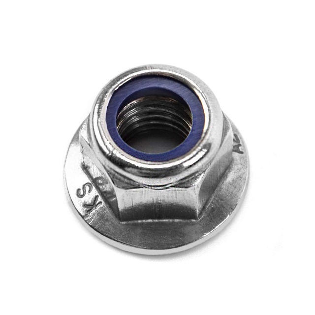 DIN6926 Écrou à bride hexagonale en acier inoxydable 304 Écrou de blocage en nylon hexagonal