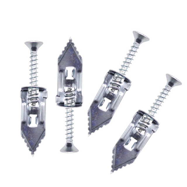 MARTEAU DANS DES CHEVILLES DE FIXATION MURALE EN PLAQUE DE PLÂTRE MÉTALLIQUE avec VIS