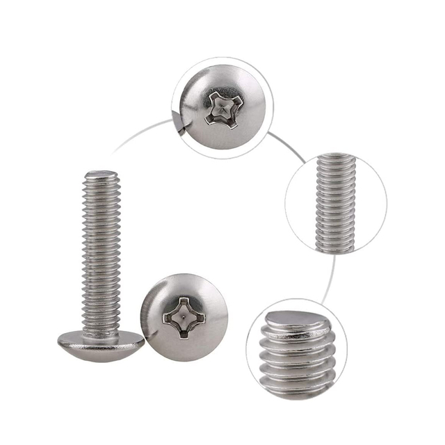 Filetage principal d'acier inoxydable de vis de machine de tête de botte d'entraînement de Phillips plein