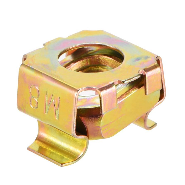 Écrous à cage zingués jaunes en acier au carbone pour armoire de rack de serveur