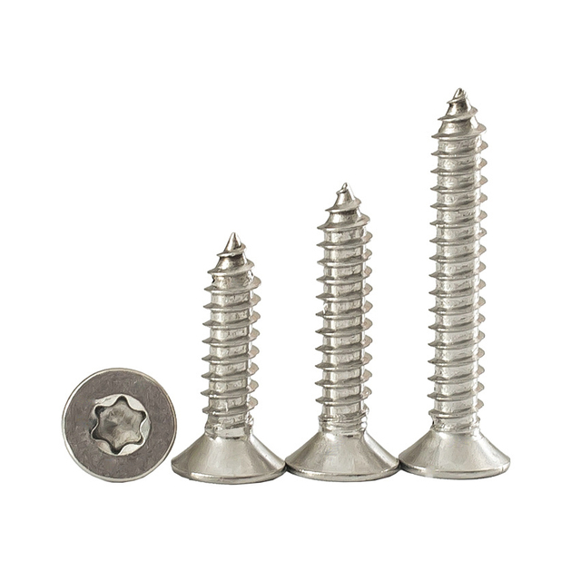 Acier inoxydable 304 de vis $parker de Torx à tête plate entièrement fileté