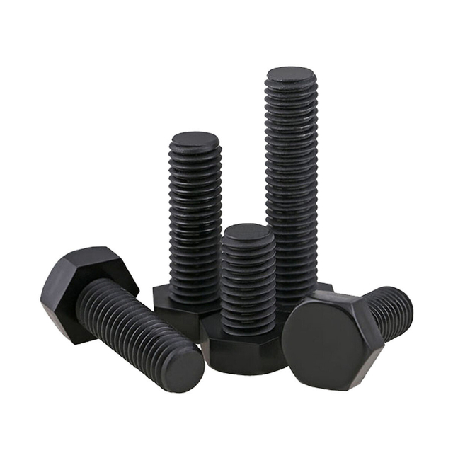 Boulon hexagonal en nylon, filetage métrique, vis hexagonale en plastique noir