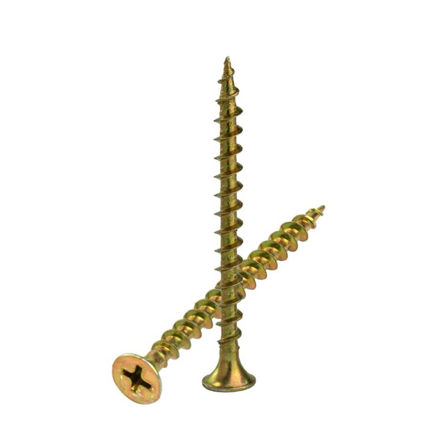 Acier au carbone de tête de clairon de Phillips de vis jaune de cloison sèche de zinc de fil fin