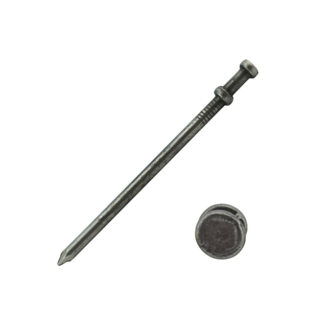 Clou duplex à tige lisse à double tête en acier