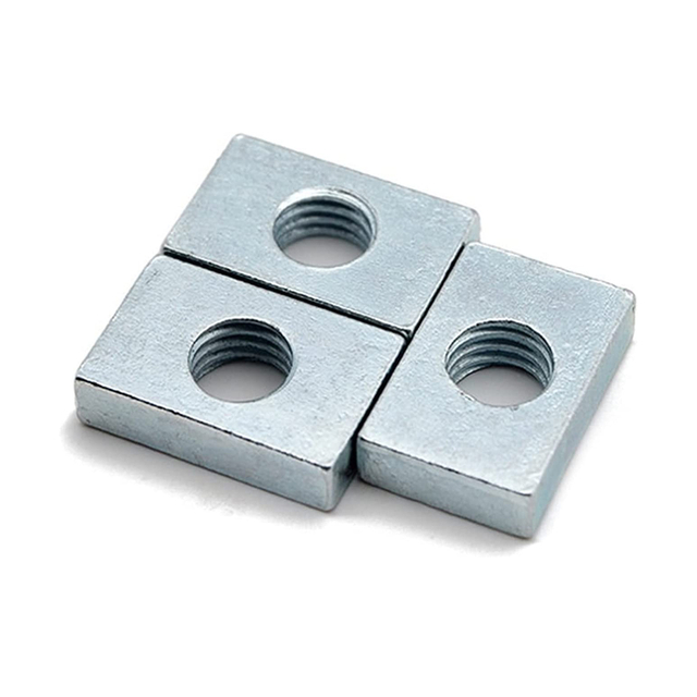 Écrous rectangulaires minces en acier au carbone zingué à écrou carré