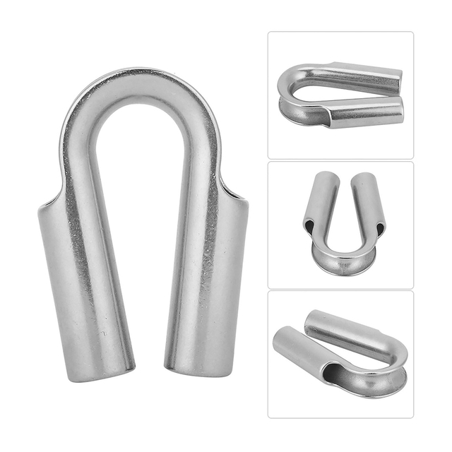 Dé à coudre de tube de câble métallique en acier inoxydable, dé à coudre de câble robuste pour câble métallique