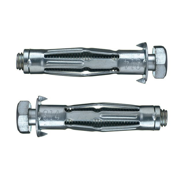 Ancrage mural creux combiné Phillips/tête cylindrique fendue, boulons Molly extra longs en acier à faible teneur en carbone plaqué zinc