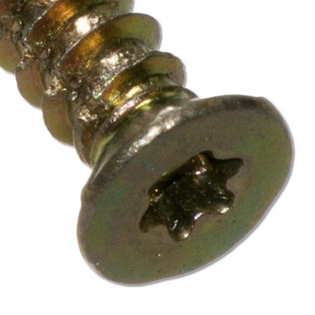 Vis à béton fraisées à empreinte Torx 7,5 mm x 150 mm plaquées zinc jaune